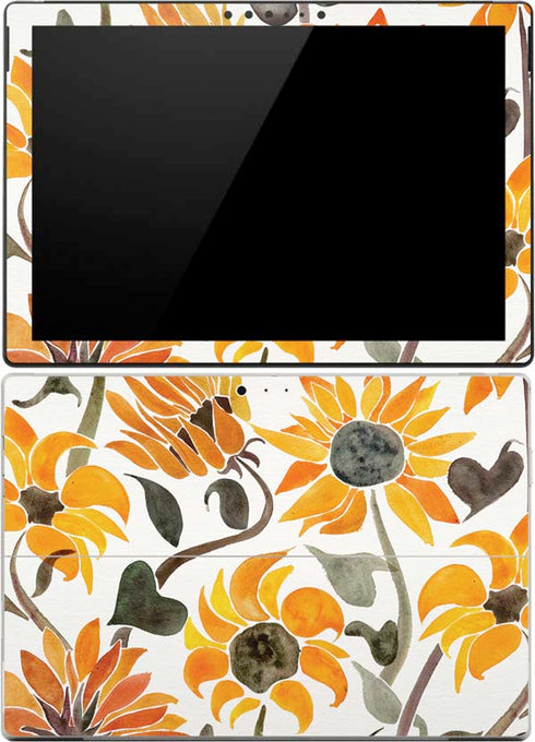 Cat Coq Yellow Sunflower Surface Pro (2017) Skin